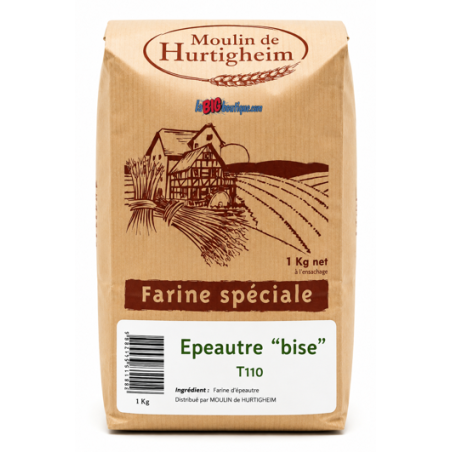FARINES D'EPEAUTRE "BISE" TYPE 110, SACHET 1Kg, du MOULIN DE HURTIGHEIM D'ALSACE