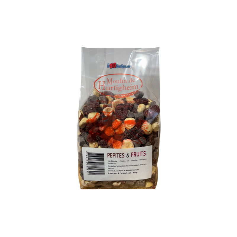 PÉPITES & FRUITS, SACHET 300grs, du MOULIN DE HURTIGHEIM D'ALSACE