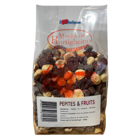 PÉPITES & FRUITS, SACHET 300grs, du MOULIN DE HURTIGHEIM D'ALSACE