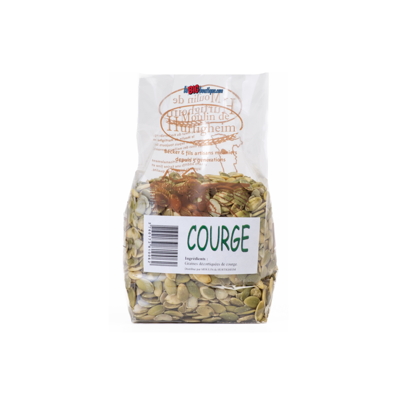 GRAINES DE COURGE POUR PAIN, CAKES, SALADES.., SACHET 250grs, du MOULIN DE HURTIGHEIM D'ALSACE