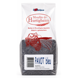 GRAINES DE PAVOT BLEU POUR PAIN, CAKES.., SACHET 250grs, du MOULIN DE HURTIGHEIM D'ALSACE