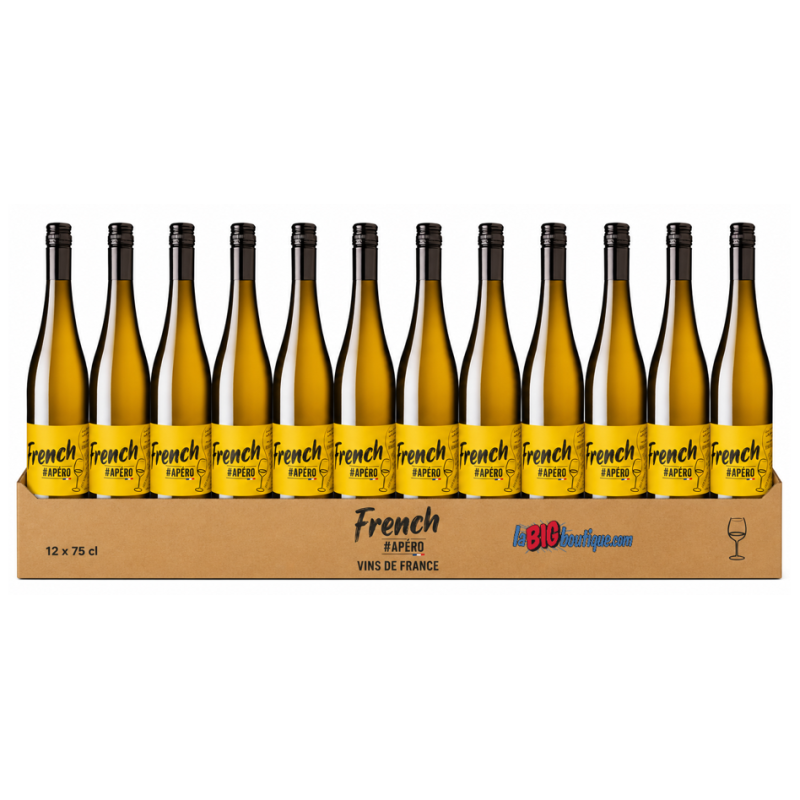 VIN BLANC FRENCH APERO 12 x 75cl 13° 2024, CAVE DU VIEIL ARMAND - AOC, Demi sec, Aromatique & Fruité