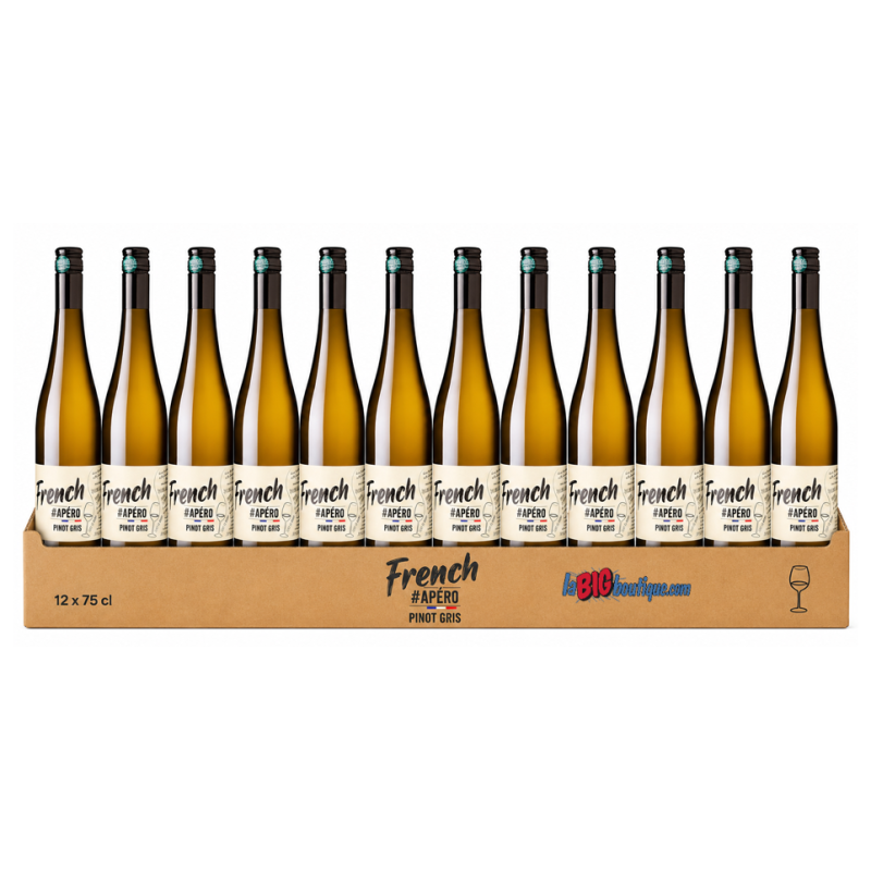 VIN BLANC FRENCH APERO "PINOT GRIS" 12 x 75cl 12,5° 2025, CAVE DU VIEIL ARMAND, BIO - AOC
