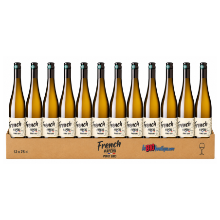 VIN BLANC FRENCH APERO "PINOT GRIS" 12 x 75cl 12,5° 2025, CAVE DU VIEIL ARMAND, BIO - AOC