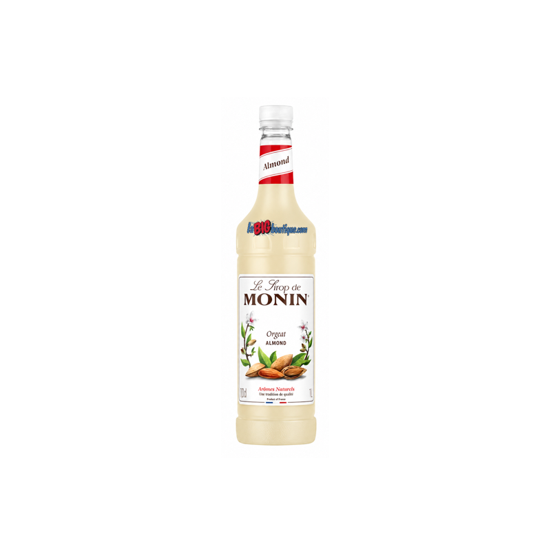 SIROP ORGEAT MONIN 1 Litre, Bouteille plastique recyclable
