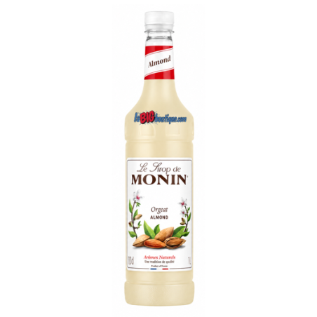 SIROP ORGEAT MONIN 1 Litre, Bouteille plastique recyclable