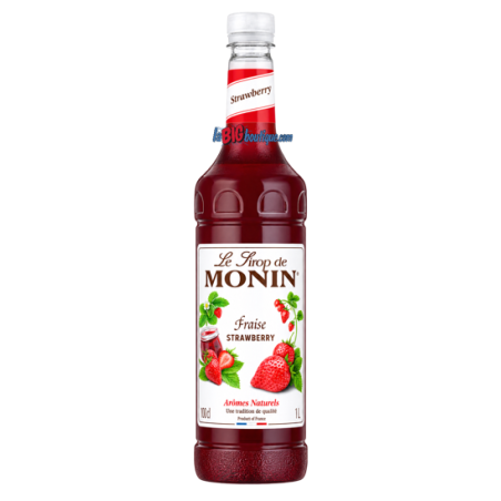 SIROP FRAISE MONIN 1 Litre, Bouteille plastique recyclable
