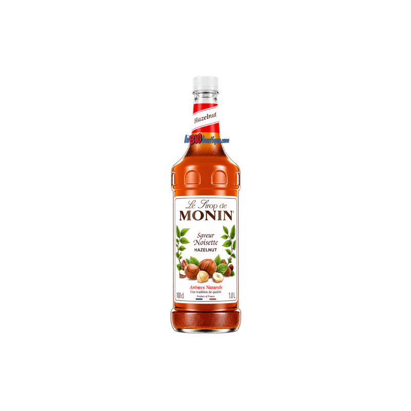 SIROP NOISETTE MONIN 1 Litre, Bouteille plastique recyclable