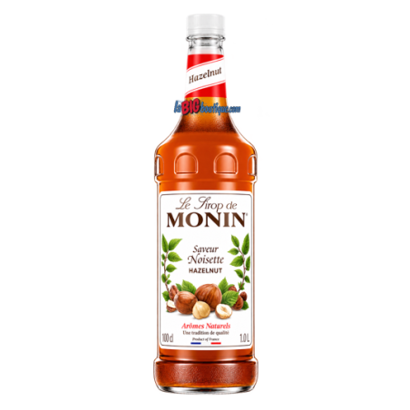 SIROP NOISETTE MONIN 1 Litre, Bouteille plastique recyclable