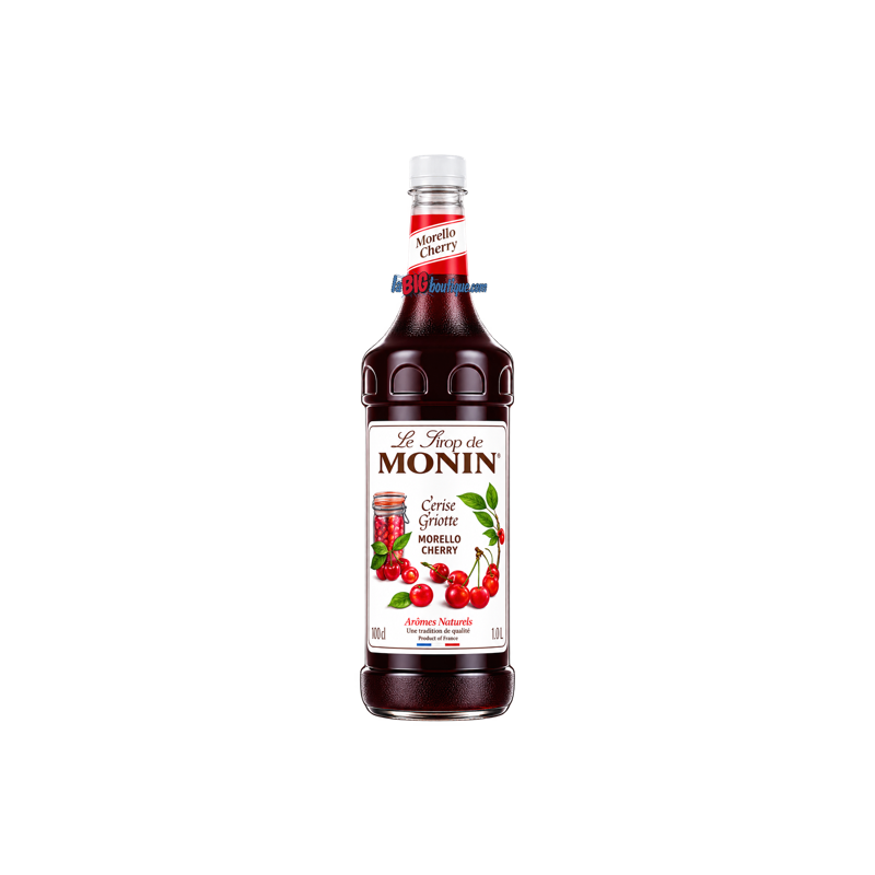 SIROP CERISE GRIOTTE MONIN 1 Litre, Bouteille plastique recyclable