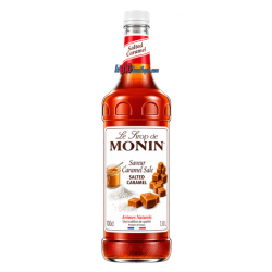 SIROP CARAMEL SALÉ MONIN 1 Litre, Bouteille plastique recyclable