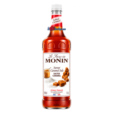 SIROP CARAMEL SALÉ MONIN 1 Litre, Bouteille plastique recyclable