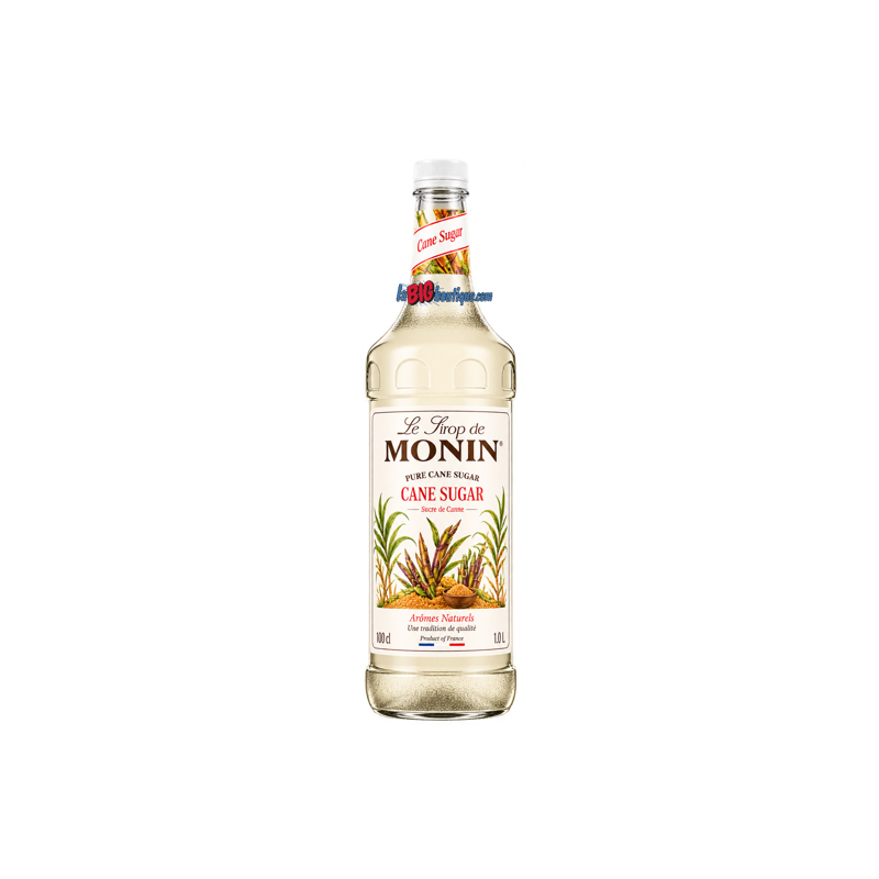 SIROP SUCRE DE CANNE MONIN 1Litre, Bouteille plastique recyclable