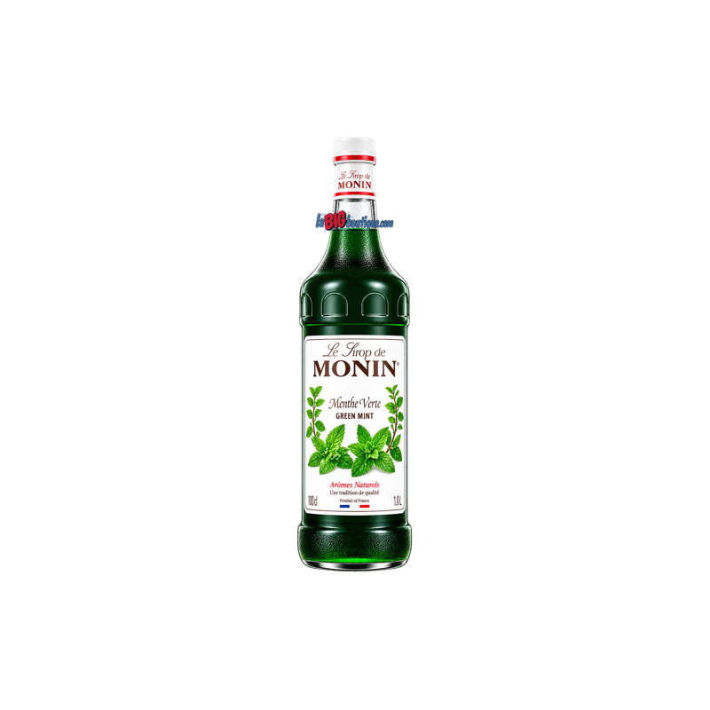 SIROP MENTHE VERTE MONIN 1 LITRE, Bouteille verre perdu