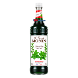 SIROP MENTHE VERTE MONIN 1 Litre, Bouteille plastique recyclable