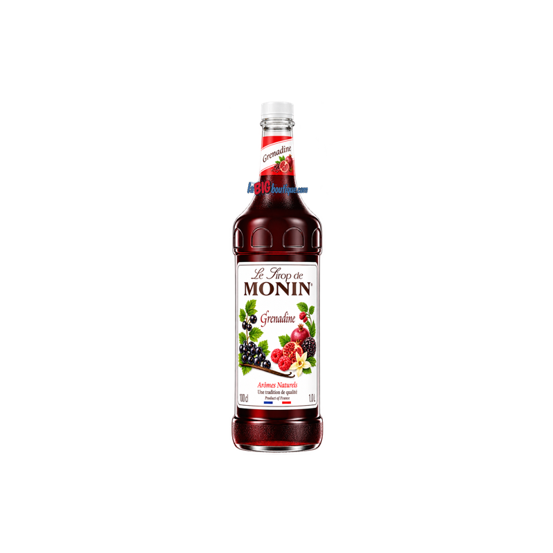 SIROP GRENADINE MONIN 1 Litre, Bouteille plastique recyclable