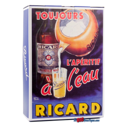 COFFRET RICARD TOMATE ANNEES 50, 1 Litre de Grenadine, 4 verres et une carafe