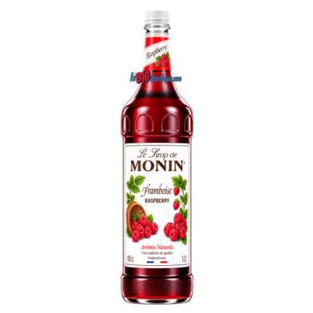 SIROP FRAMBOISE MONIN 1 Litre, Bouteille plastique recyclable