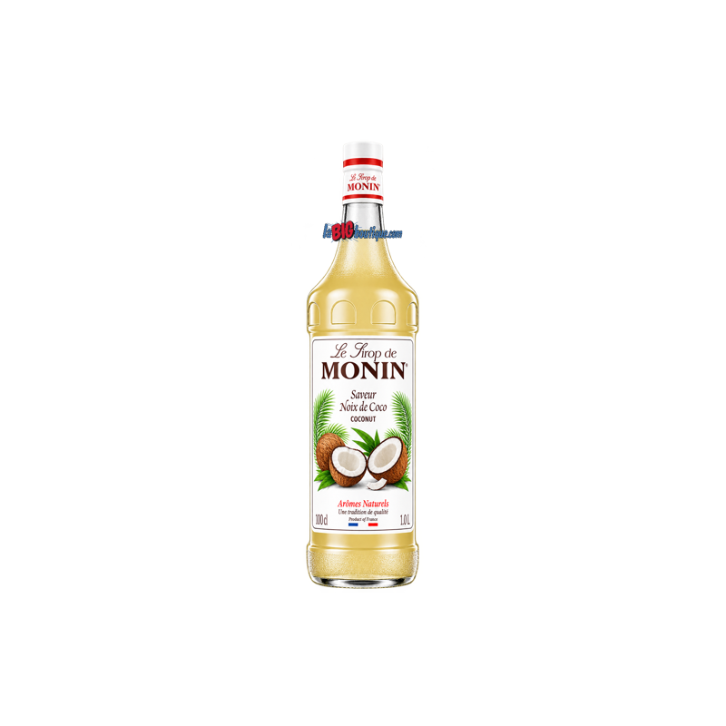 SIROP NOIX DE COCO MONIN 1 Litre, Bouteille plastique recyclable
