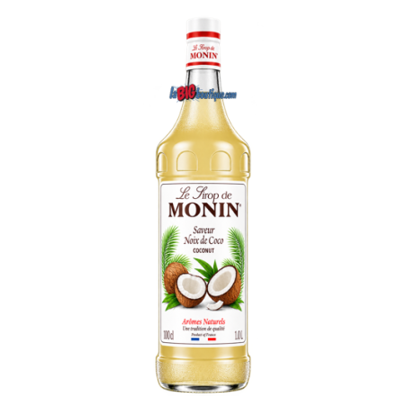 SIROP NOIX DE COCO MONIN 1 Litre, Bouteille plastique recyclable