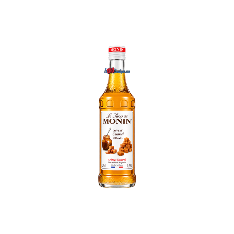 SIROP CARAMEL MONIN 25cl, Bouteille verre perdu