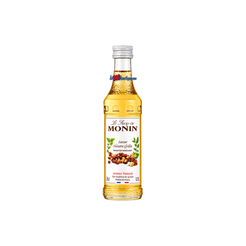 SIROP NOISETTE GRILLEE MONIN 25cl, Bouteille verre perdu