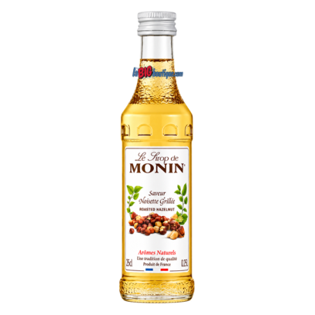 SIROP NOISETTE GRILLEE MONIN 25cl, Bouteille verre perdu