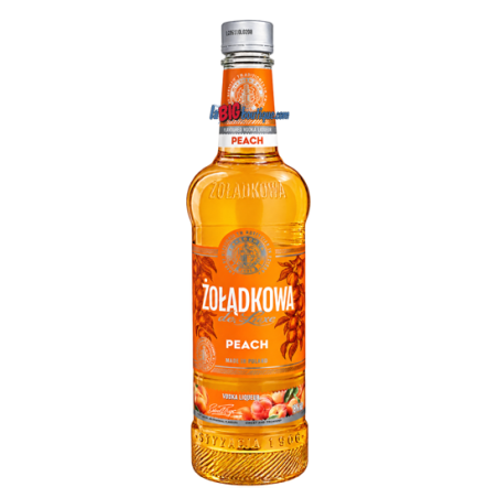 LIQUEUR DE VODKA PEACH ZOLADKOWA 70cl 18°, Liqueur de vodka polonaise