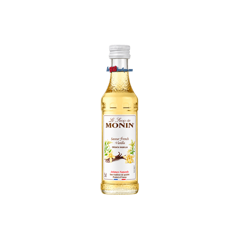 SIROP VANILLE FRENCH MONIN 5cl, Bouteille verre perdu