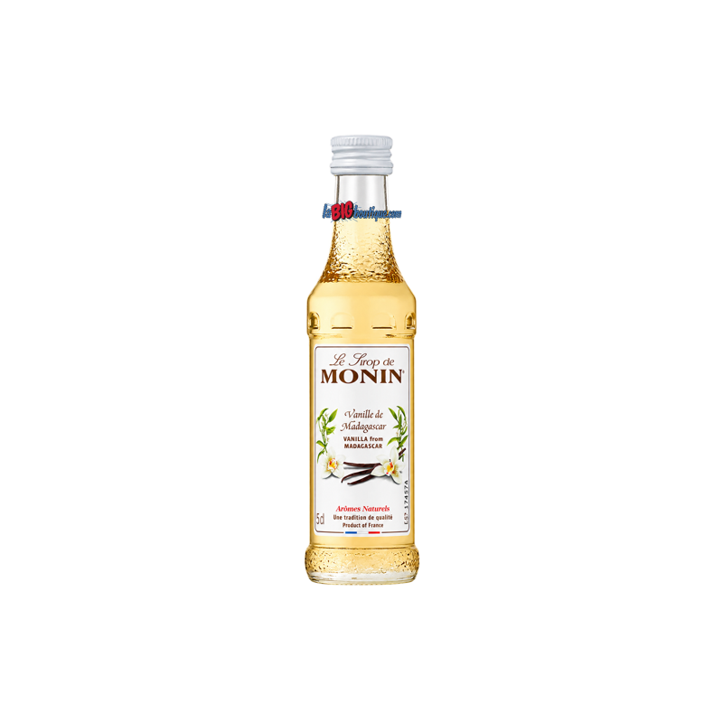 SIROP VANILLE DE MADAGASCAR MONIN 5cl, Bouteille verre perdu