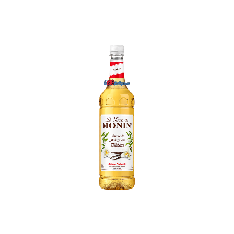SIROP VANILLE DE MADAGASCAR MONIN 1 Litre, Bouteille plastique recyclable