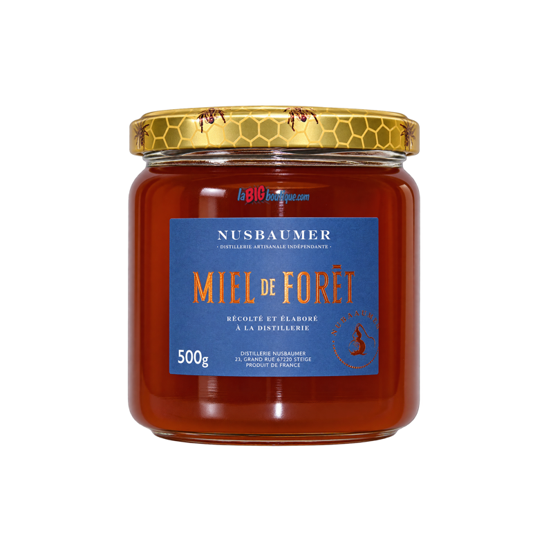 MIEL DE FORET NUSBAUMER, Pot de 500 grammes, Saveur authentique des forêts alsaciennes