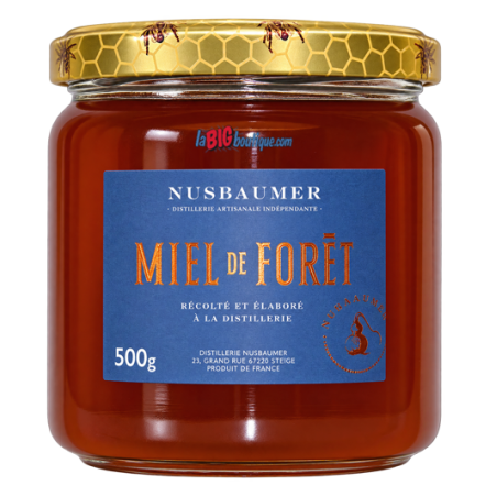 MIEL DE FORET NUSBAUMER, Pot de 500 grammes, Saveur authentique des forêts alsaciennes