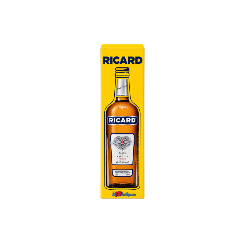 ETUI RICARD SERIGRAPHIER EN CARTON POUR BOUTEILLE 1 LITRE – ÉTUI VIDE SANS BOUTEILLE
