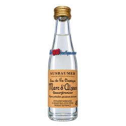 MIGNONNETTE EAU DE VIE MARC D'ALSACE GEWURZTRAMINER NUSBAUMER 3cl 45°