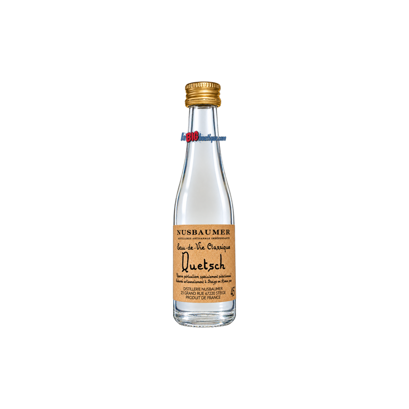 MIGNONNETTE EAU DE VIE QUETSCH NUSBAUMER 3cl 45°