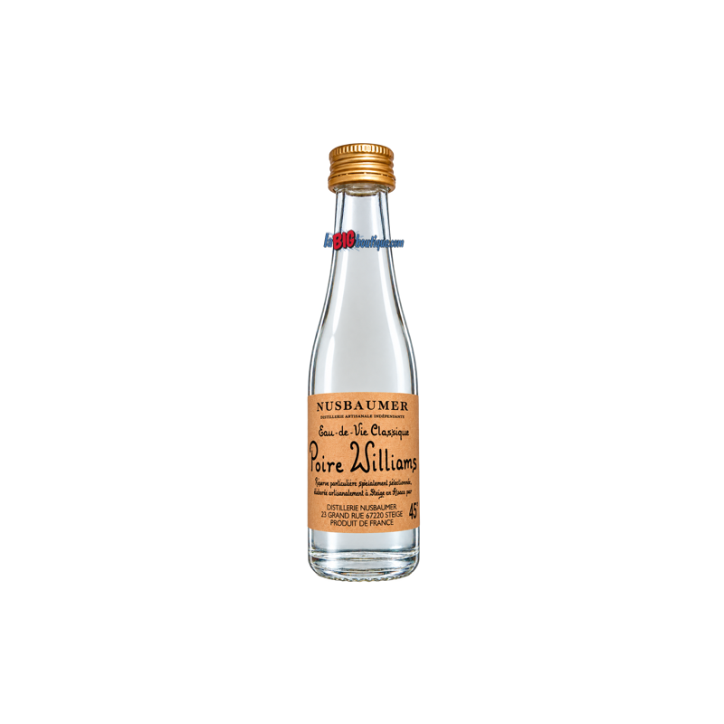 MIGNONNETTE EAU DE VIE POIRE WILLIAMS NUSBAUMER 3cl 43°