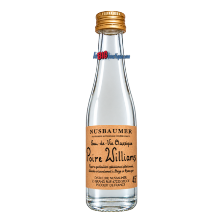 MIGNONNETTE EAU DE VIE POIRE WILLIAMS NUSBAUMER 3cl 43°