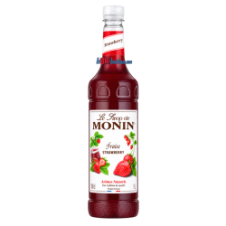 SIROP FRAISE MONIN 1 Litre, Bouteille plastique recyclable