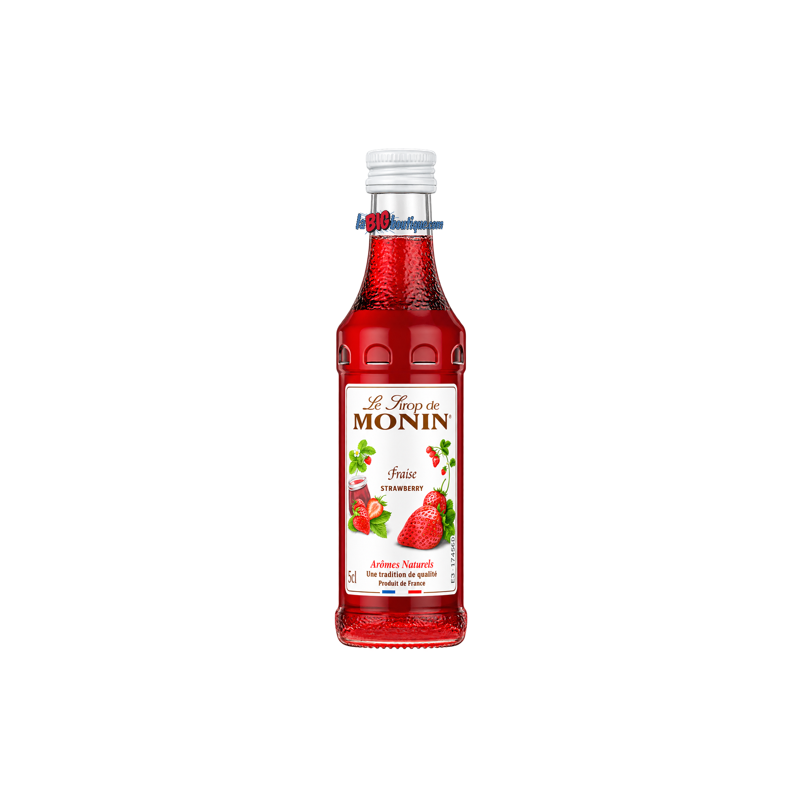 SIROP FRAISE MONIN 5cl, Bouteille verre perdu