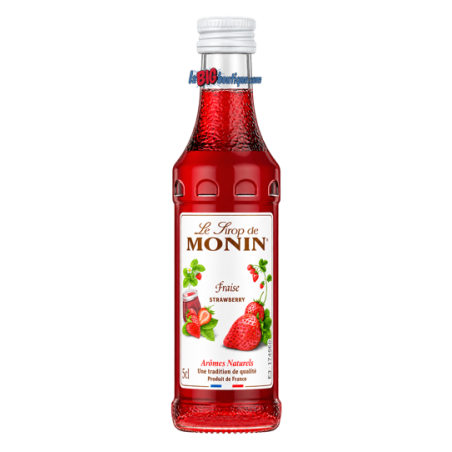 SIROP FRAISE MONIN 5cl, Bouteille verre perdu