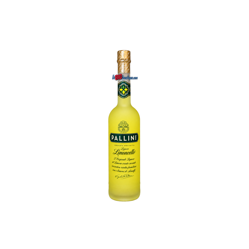 LIQUEUR LIMONCELLO PALLINI 70cl 26°, SANS GLUTEN, VEGAN, Bouteille verre perdu