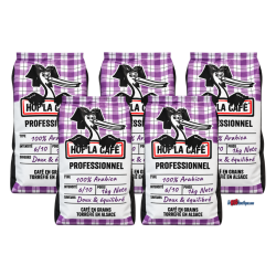 CAFE GRAINS HOP'LA CAFÉ EXPRESSO SPECIAL BAR 5 x 1KG, CREMEUX & CORSÉ, Torréfié en Alsace
