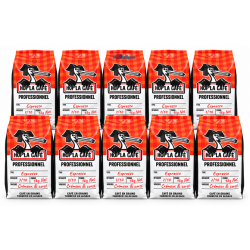 CAFE EN GRAINS HOP'LA CAFÉ 100% ARABICA SPECIAL BAR 10 x 1KG, DOUX & EQUILIBRÉ, Torréfié en Alsace
