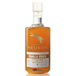 COCKTAIL VANILLA PUNCH MEUKOW 50cl 18°, Liqueur Cognac Vanilla, Orange & Jus d’ananas, cocktail prêt à boire