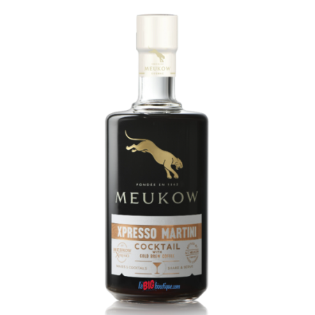 COCKTAIL XPRESSO MARTINI MEUKOW 50cl 18°, Liqueur Cognac Xpresso & café cold brew, cocktail prêt à boire