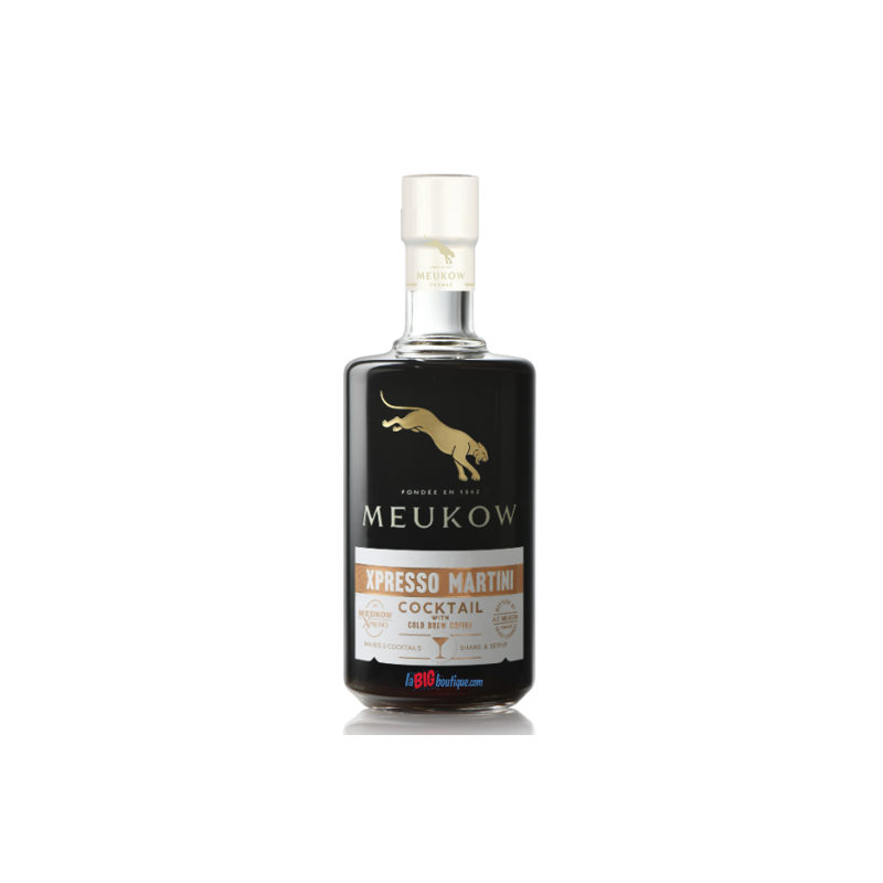 COCKTAIL XPRESSO MARTINI MEUKOW 50cl 18°, Liqueur Cognac Xpresso & café cold brew, cocktail prêt à boire